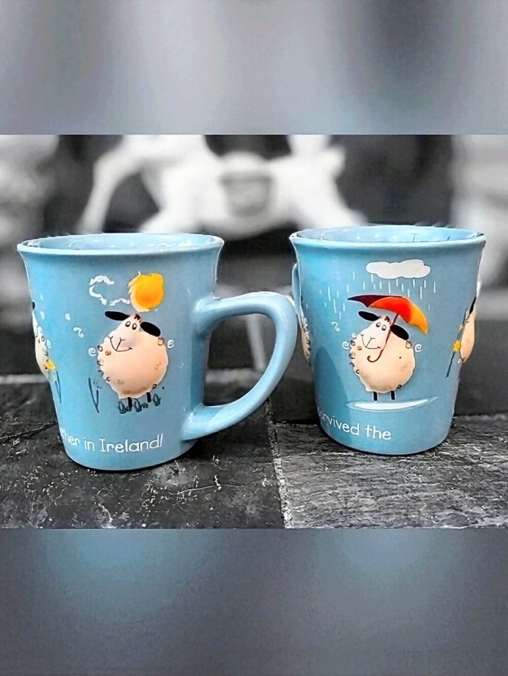 Vintage John Hinde I Survived The Weather In Ireland 3D Collectible Wooly Sheep